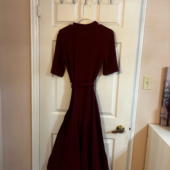 Zara Burgundy Midi Dress (New with Tags) - Picture 6 of 6